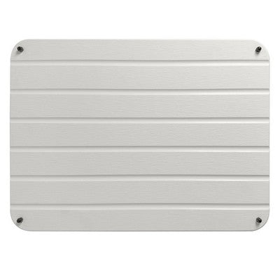 White diatomite stone dish drying mat 12x16 inches with drainage grooves and anti-slip PVC mesh base on kitchen counter