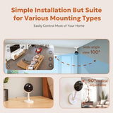 Owltron white indoor 2K WiFi security camera with night vision and two-way audio for baby and pet monitoring - view 7
