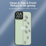 Ubeesize crystal clear shockproof case for iPhone 13 showing hard PC back and black TPU bumper corners - view 6