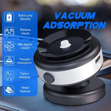Fostex CZ16 round black magnetic smartphone car dashboard mount with 360-degree rotation on smooth surface - view 4