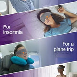 Gray MoonSecret 3D contoured blackout sleep eye mask with velvet travel pouch, showing cup-shaped eye cavities and adjustable strap - view 6