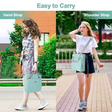 Losong light blue 2-inch 3-ring zipper binder with removable shoulder strap and multiple pockets for 500 sheets - view 7