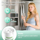 Three white NAINCR XWF refrigerator water filters no chip replacement for GE GFE24 GNE25 GNE27 GSS25 - view 8