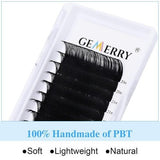Gemerry classic individual eyelash extensions tray with 12 rows of mixed 8-14mm matte black C curl lashes on foil backing - view 5