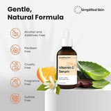 Simplified Skin 20% Vitamin C facial serum 2 oz bottle for anti-aging dark spot and brightening treatment - view 4
