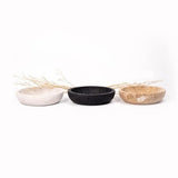 Round white and gray natural travertine marble decorative bowl 7.8 inches diameter for entryway keys and trinkets - view 6