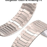 Polished stainless steel magnetic Apple Watch band with adjustable clasp, compatible with 38mm to 49mm Apple Watch models - view 5