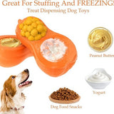 MateeyLife freezable rubber chew toy with hollow treat-dispensing center for medium and large dogs teething relief - view 3