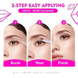 Caelymine DIY lash extension kit showing D curl cluster lashes, lash glue, and applicator tool on white background - view 7