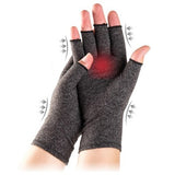 TFUSOM dark slate gray fingerless compression gloves for arthritis hand pain relief, medium size, unisex