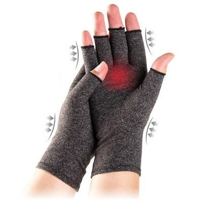 TFUSOM dark slate gray fingerless compression gloves for arthritis hand pain relief, medium size, unisex