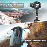 UBeesize 71-inch silver aluminum travel tripod with 360-degree ball head extended full height with phone mount adapter included - view 4