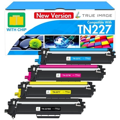 True Image TN227 compatible toner cartridge 4-pack black cyan magenta yellow for Brother HL-L3290CDW printer