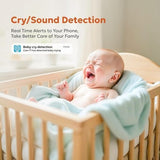 Owltron white indoor 2K WiFi security camera with night vision and two-way audio for baby and pet monitoring - view 4