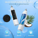 Two white QVGQW refrigerator water filters replacing LG LT800P ADQ73613401 Kenmore 9490, 7.7 inches tall - view 6