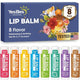8-Pack Natural Lip Balm Bulk Set with Vitamin E & Coconut Oil – 8 Flavors