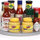 Gestone 11" Lazy Susan Turntable Organizer with 3 Removable Clear Bins