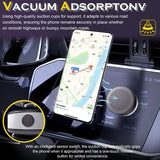 Fostex CZ16 round black magnetic smartphone car dashboard mount with 360-degree rotation on smooth surface - view 2