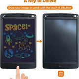 ScriMemo 10-inch LCD writing tablet kids drawing pad with stylus and one-touch erase button on white background - view 2