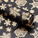 WRAPAHOLIC Black & Gold Snowflake Embossed Christmas Wrapping Paper Roll 16.5ft