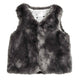 LJYH Baby Girls Dark Gray Faux Fur Sleeveless Vest 3–6 Months