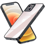 Ubeesize crystal clear shockproof case for iPhone 13 showing hard PC back and black TPU bumper corners