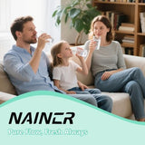 Three white NAINCR XWF refrigerator water filters no chip replacement for GE GFE24 GNE25 GNE27 GSS25 - view 7