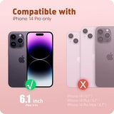 i-Blason clear glitter butterfly iPhone 14 Pro case with rose gold frame and built-in screen protector, full 360 coverage - view 7