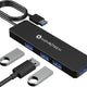 Nov8tech 4-Port USB 3.0 Hub – 5Gbps, 2ft Cable, Plug & Play