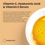 Simplified Skin 20% Vitamin C facial serum 2 oz bottle for anti-aging dark spot and brightening treatment - view 7