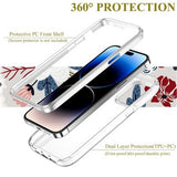 Happypapa floral berry shimmer full body iPhone 14 Pro Max case with built-in HD screen protector, multicolor TPU - view 8