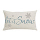 WENIANRU Let It Snow Blue Lumbar Pillow Cover 12x20 – Snowflake Word Art