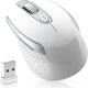 cimetech Silent Wireless Optical Mouse – 1600 DPI Ergonomic White 2.4G