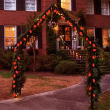 PASUTO 20-foot red C7 ceramic string lights with green wire and 22 glowing red bulbs for indoor and outdoor decor - view 7