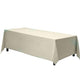 Gee Di Moda 90x156 Inch Ivory Rectangle Tablecloth - 30" Floor Length Drop