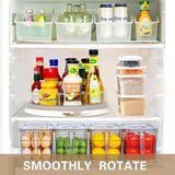 Gestone 11.2-inch rotating lazy Susan turntable organizer with 3 clear acrylic corner bins for pantry or cabinet - view 3