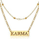 Taylor Swift Karma Necklace – 18K Gold Double-Layer Eras Tour Fan Gift