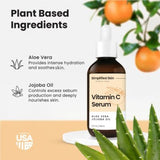 Simplified Skin 20% Vitamin C facial serum 2 oz bottle for anti-aging dark spot and brightening treatment - view 5