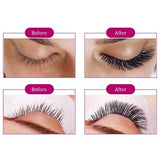 FADLASH premade volume lash fans tray showing pointy thin base 3D to 20D black PBT fiber extensions 120 fans - view 6