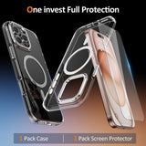 MATEPROX clear diamond rhinestone iPhone 16 Pro MagSafe case with tempered glass back and screen protector included - view 8