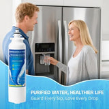 Two white QVGQW refrigerator water filters replacing LG LT800P ADQ73613401 Kenmore 9490, 7.7 inches tall - view 7