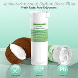 Three white NAINCR XWF refrigerator water filters no chip replacement for GE GFE24 GNE25 GNE27 GSS25 - view 3