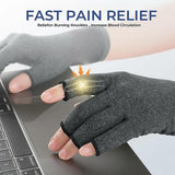 TFUSOM dark slate gray fingerless compression gloves for arthritis hand pain relief, medium size, unisex - view 3