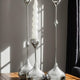 LHQOO Silver Taper Candle Holders 13.78" Tall – Set of 3 Modern Centerpiece