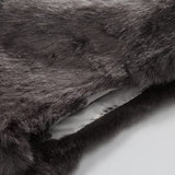 Dark gray faux fur sleeveless vest for baby girls 3-6 months, soft plush toddler outerwear by LJYH - view 4