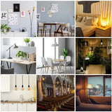 Three G25 amber glass spiral LED Edison bulbs with E26 base standing upright, warm 2000K vintage glow - view 7