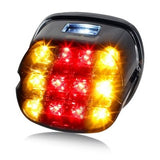 NTHREEAUTO smoked lens LED tail light assembly with wiring adapter for Harley Davidson motorcycles