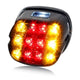 NTHREEAUTO Smoked LED Tail Light for Harley Davidson Dyna Sportster Softail