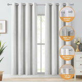 QITERI silver adjustable curtain rod 48 to 86 inch with translucent round finials and mounting brackets on white background - view 6