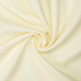Ivory rectangle polyester tablecloth 90x156 inches draped floor length over an 8-foot banquet table - view 3